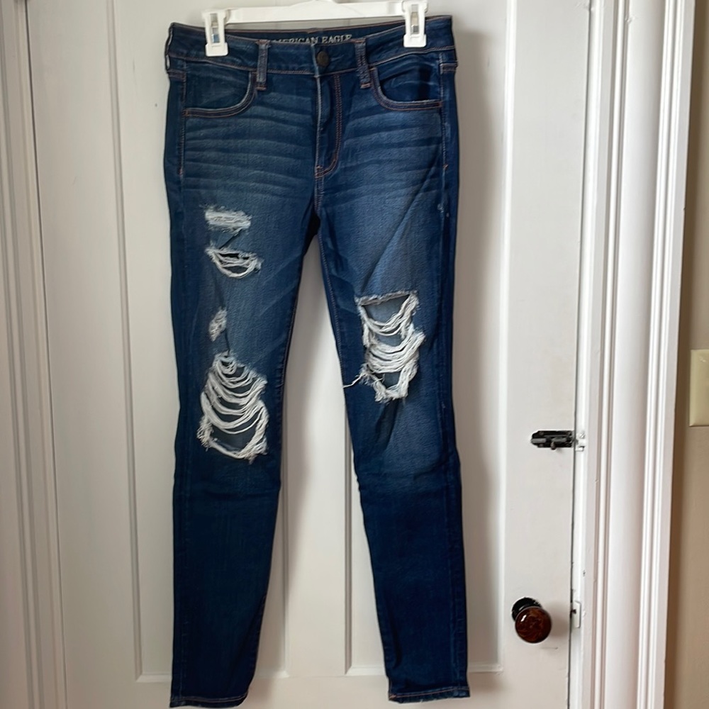 Cute dark ripped jeans